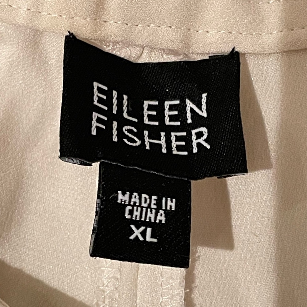 Eileen Fisher Elegant Cream Trousers XL Zipper - Picture 4 of 5